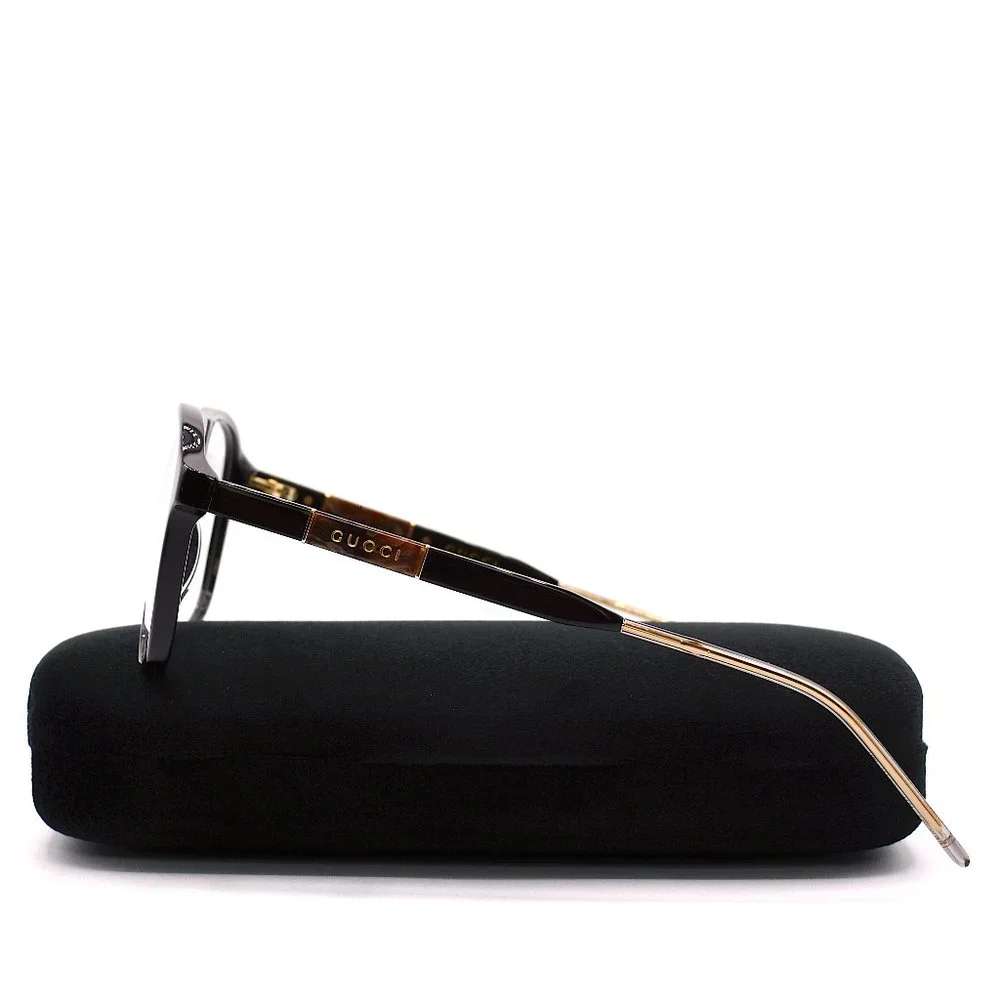 NEW GUCCI GG0844O 001 BLACK AUTHENTIC EYEGLASSES FRAME - Picture 7 of 12